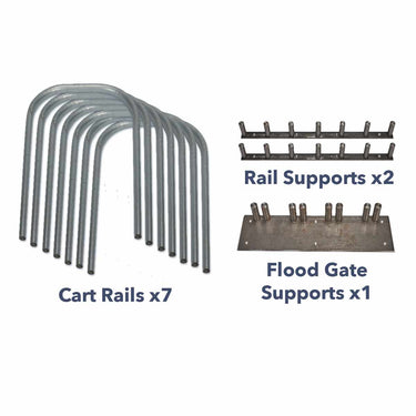 Quick Dam Storage Cart Add-On System- Supports & Rails